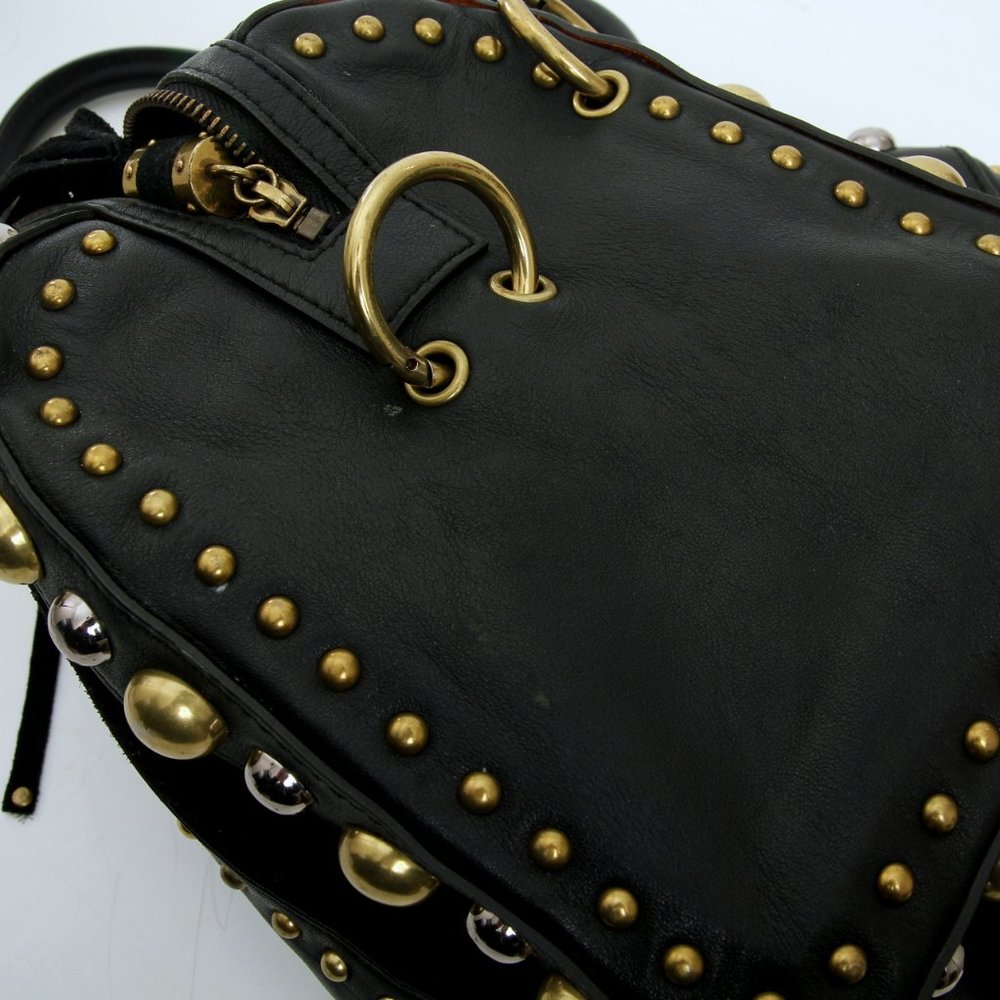 GUCCI Leather Babouska Studded Boston Bag - Picture 15 of 16